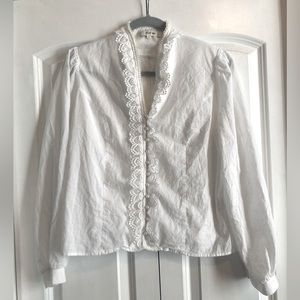 Simple Retro 100% cotton vintage style shirt with pearl buttons